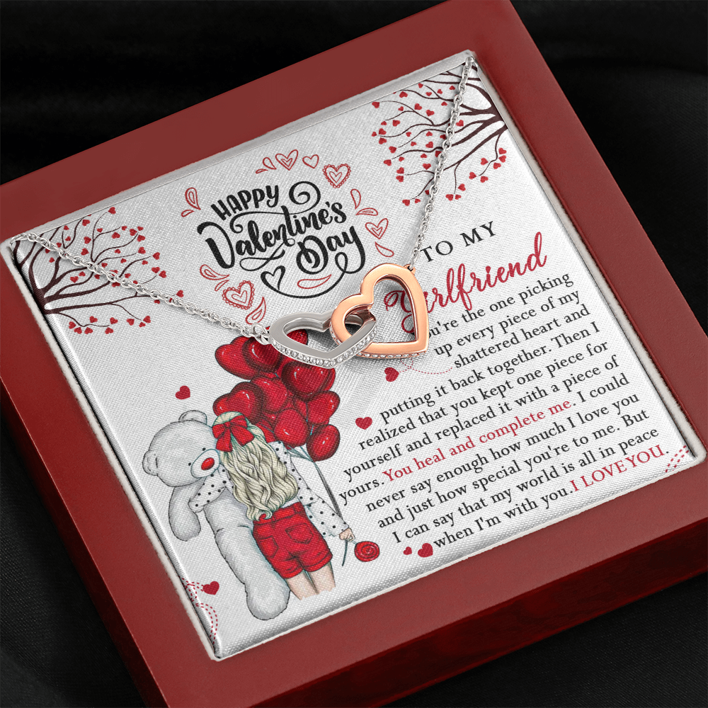 218D Valentine Gift To my Girlfriend Knot Necklace from Boyfriend, Cute Love Gift