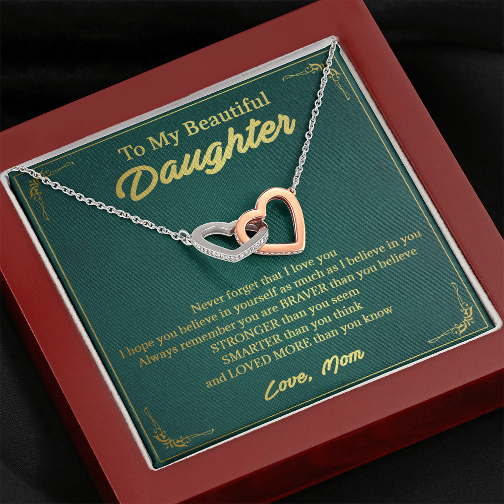 146D Necklace To My Beautiful Daughter, Perfect Gift for Daughter, I Love You More