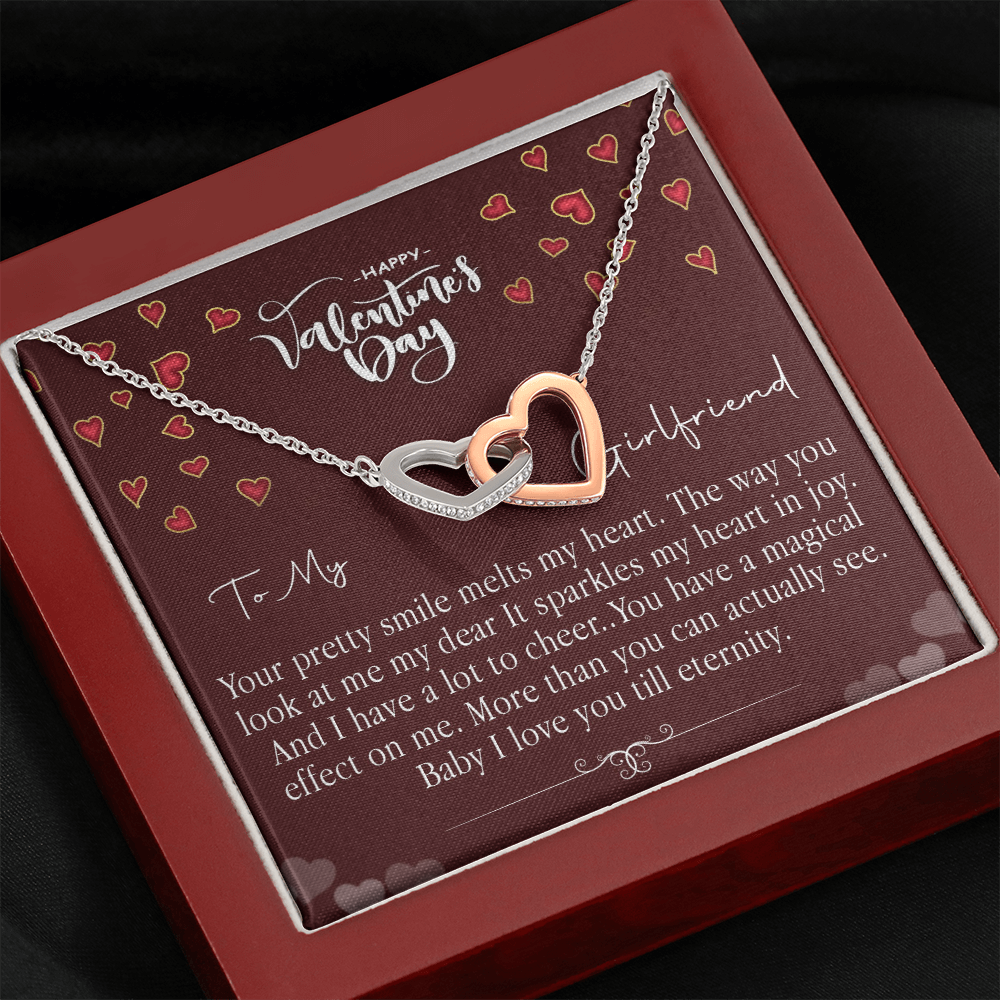 213D Love Necklace To my Girlfriend, Girlfriend Valentine Gift from Boyfriend