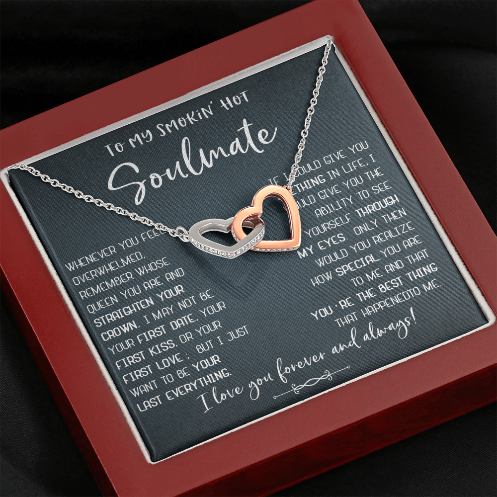 N372D To My Soulmate Necklace, Valentines Gift For Her Birthday Gift For Soulmate Wife