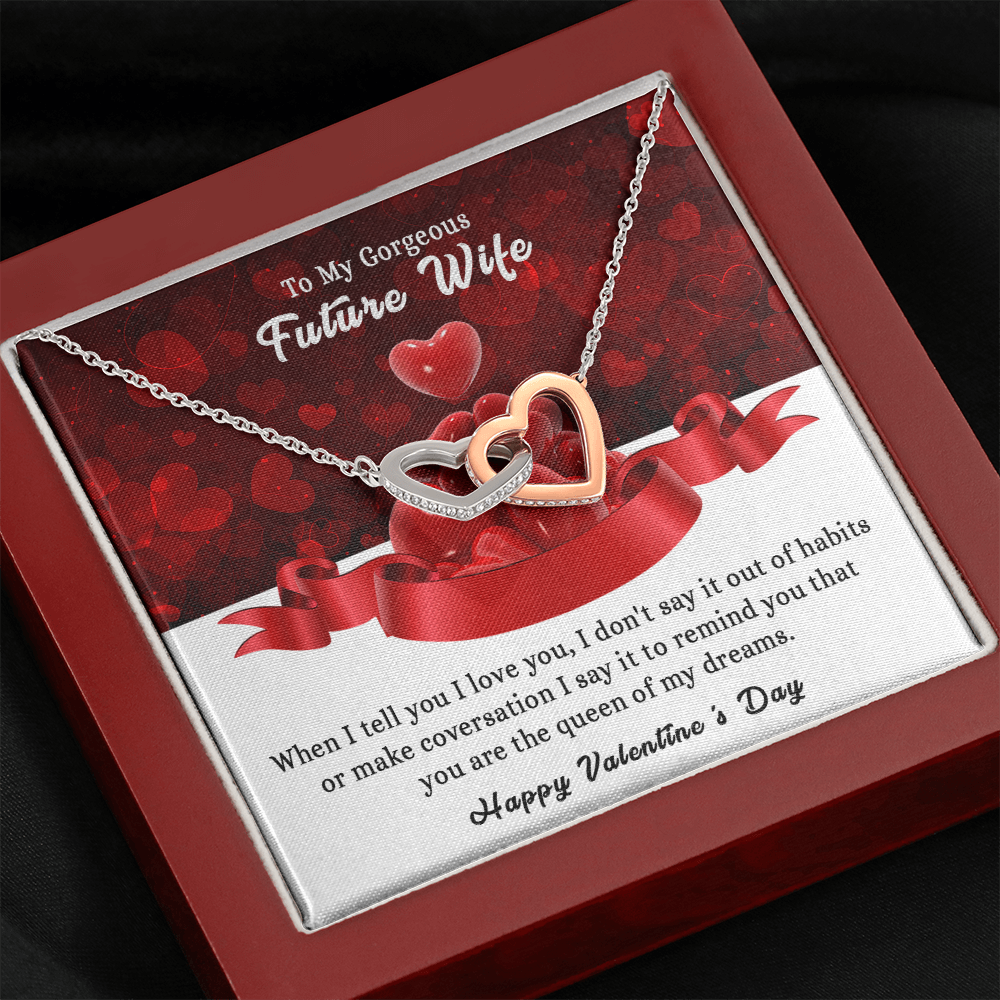 197D To my Gorgeous Future Wife Necklace, Happy Valentine's Day Gift, Women Necklace