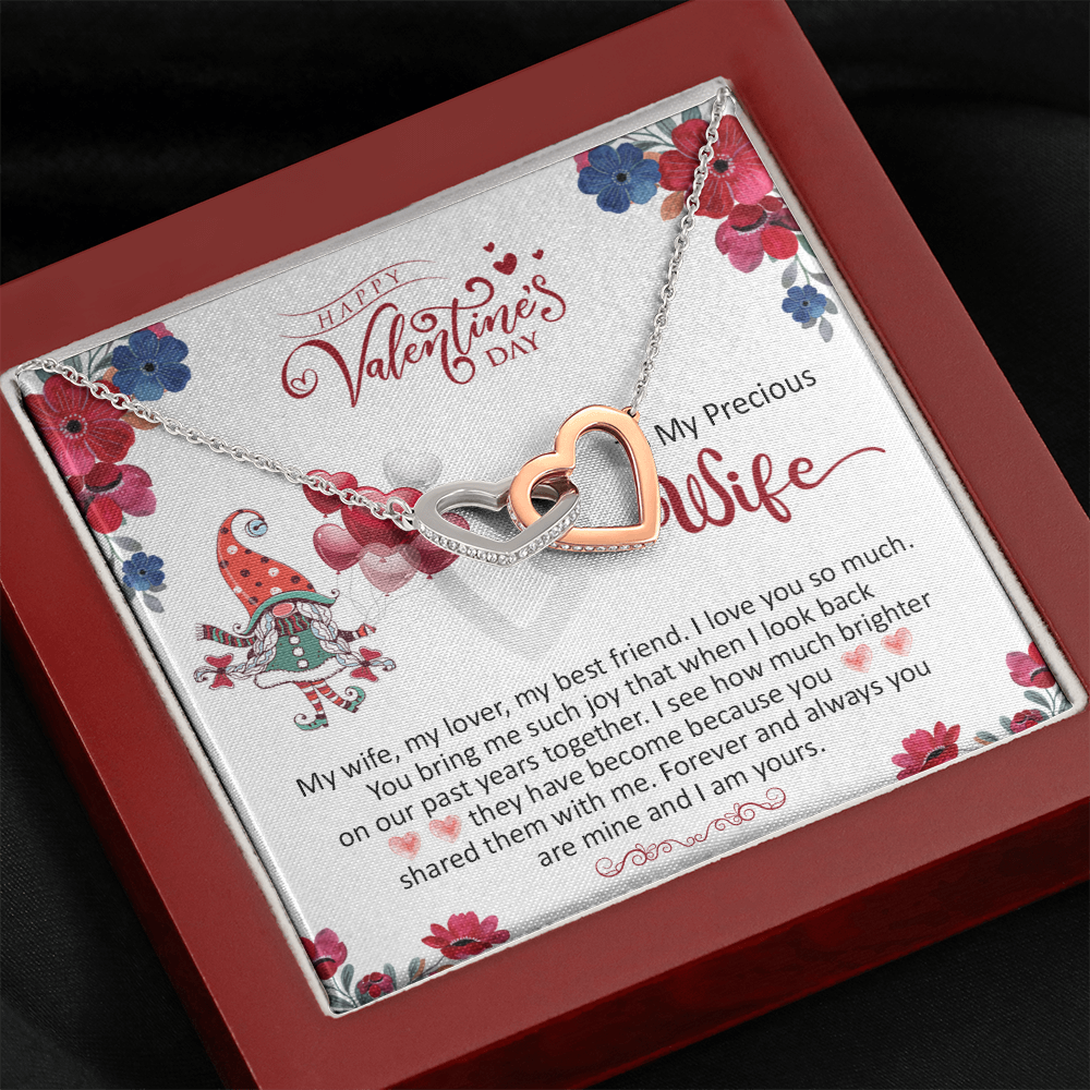 200D To my Precious Wife, Wife Necklace Valentine Gift, my Wife Necklace, I Love You