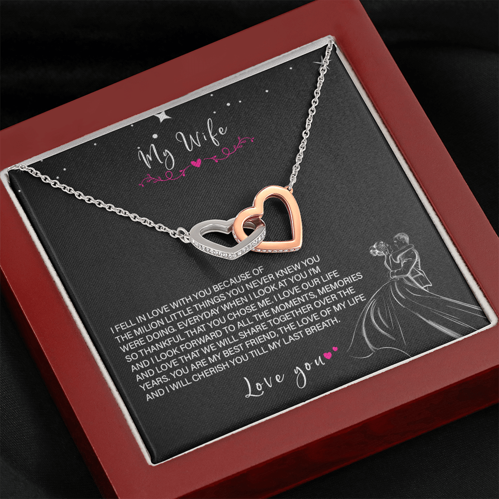 62D Love Necklace To My Wife, Gift for Her, Beautiful Wife Necklace From Husband