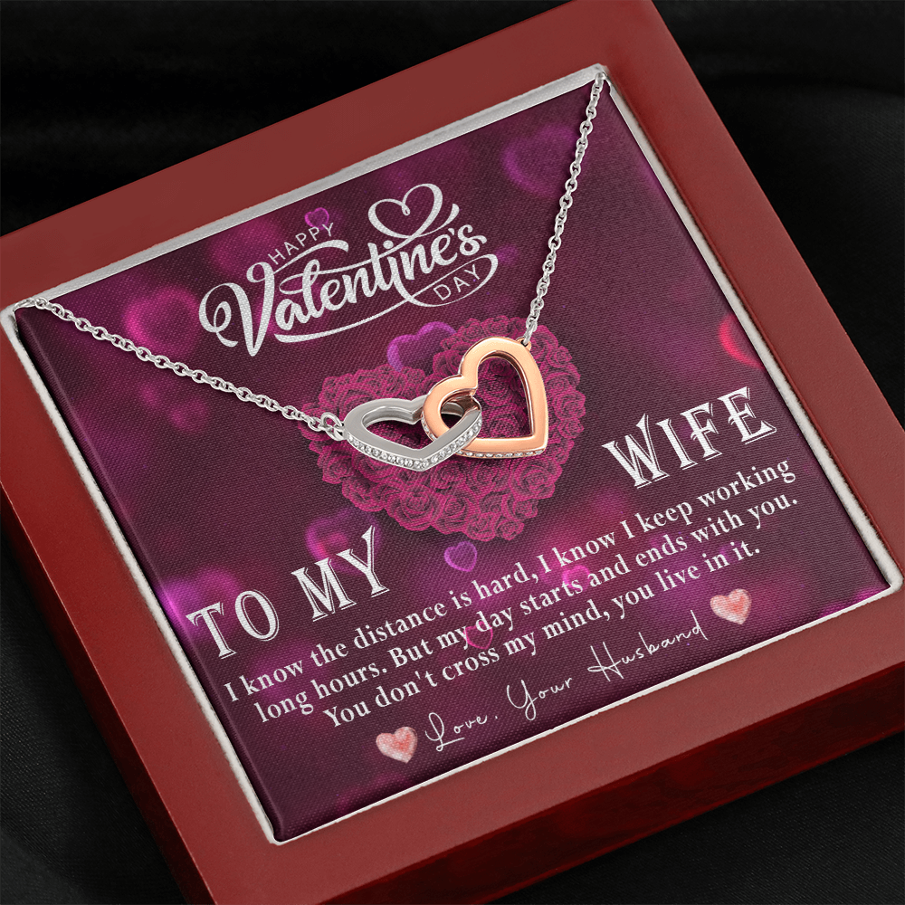 214D Love Necklace To my Wife, Necklace Love for Wife, from Husband, Valentine Gift