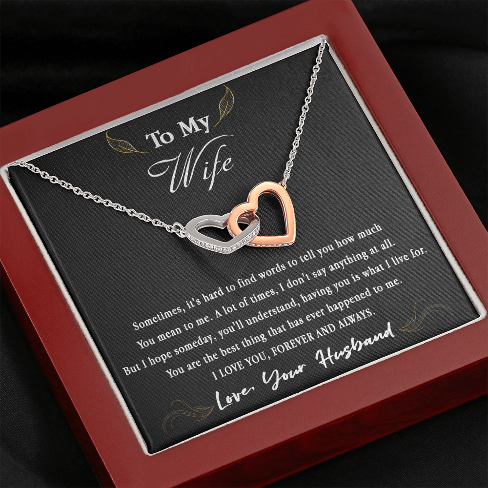 66D Love Gift To My Wife, Women Necklace for Her from Husband I LOVE YOU Forever