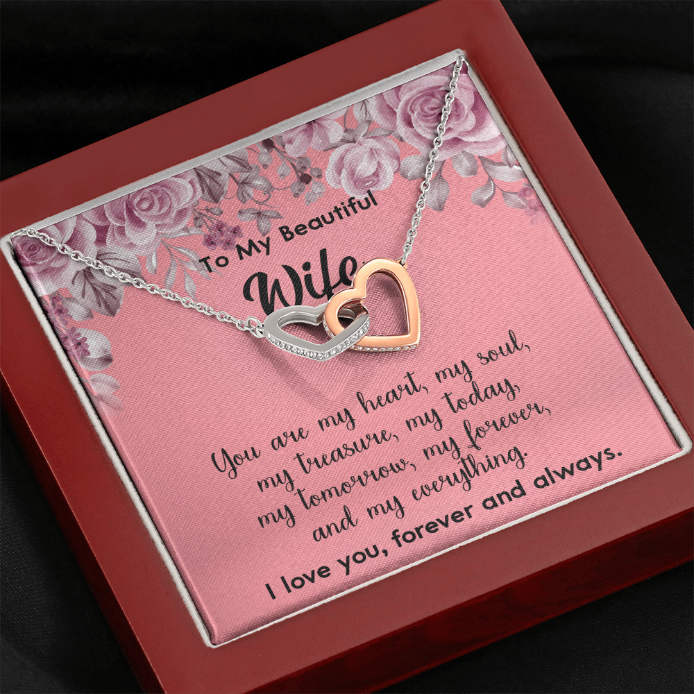 160D To My Beautiful Wife Necklace, Gift for Her, Valentine's Day Necklace Gift