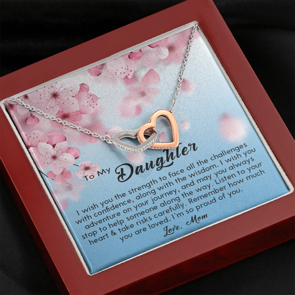132D Necklace To My Daughter, Gift for Daughter from Mom, Daughter Birthday Gift