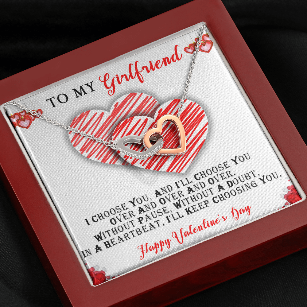 219D To my Girlfriend Knot Necklace, Cute Love Gift, Valentine Gift from Boyfriend