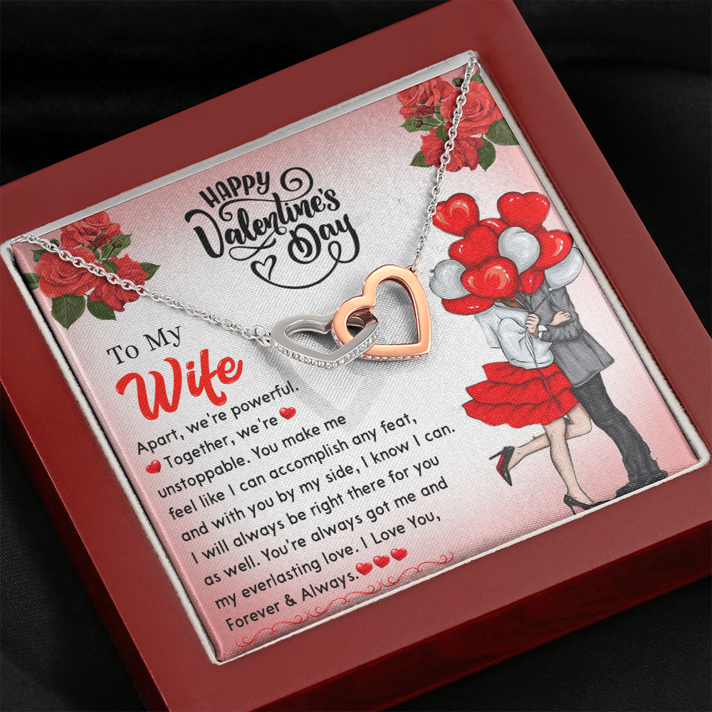 195D Happy Valentine's Day Gift, Necklace To my Wife, I Love You Forever & Always