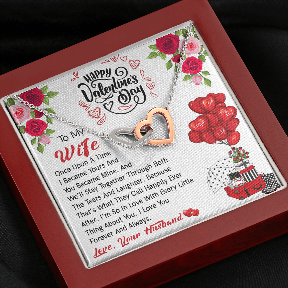 206D Valentine's Day Necklace Gift for Wife, I LOVE YOU Forever & Always Couple Gift