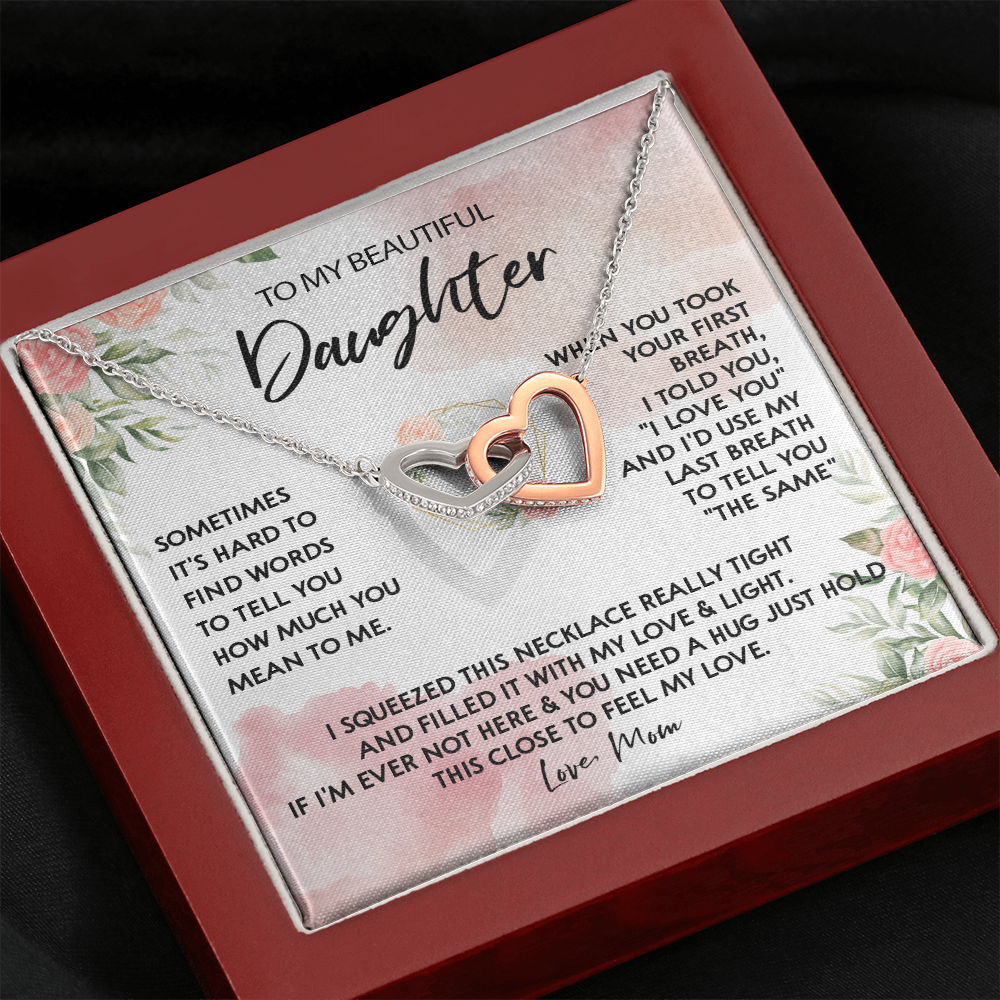 131D Necklace To My Beautiful Daughter, Gift for Daughter from Mom, Birthday Gift