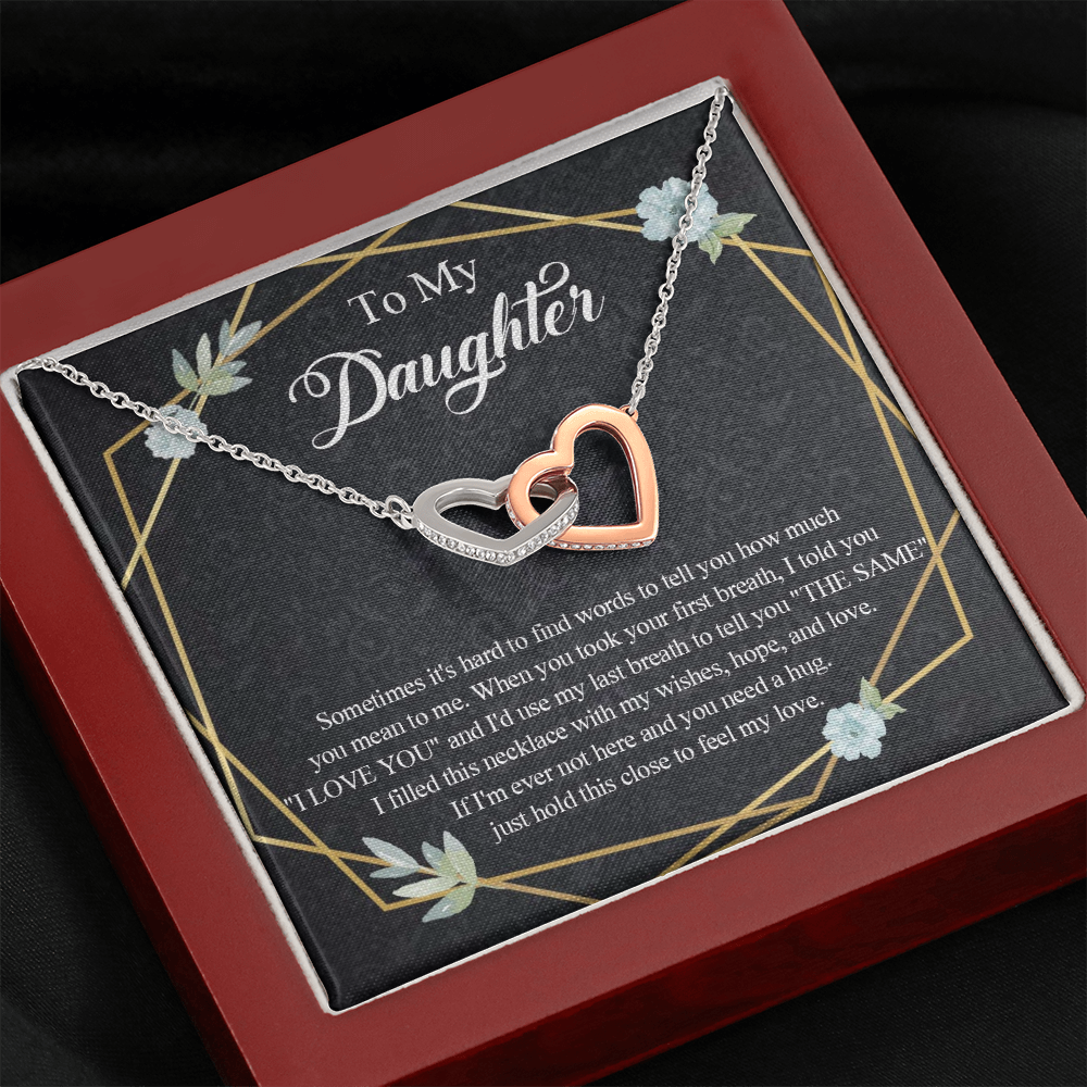 1D Heart Necklace To My Daughter Birthday Gift from Dad, Mom for Beautiful Daughter