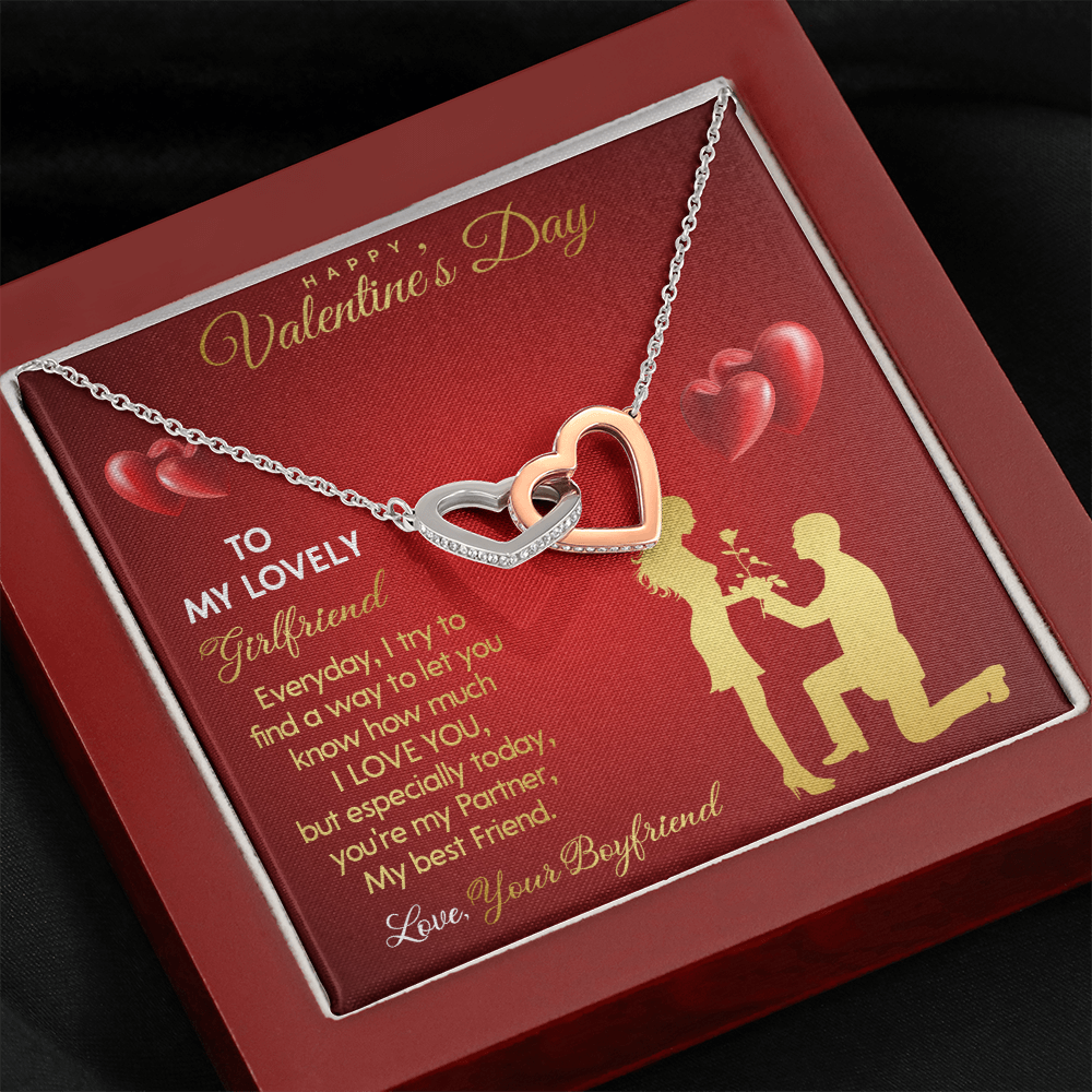 203D Necklace To my Lovely Girlfriend, You Are My Life, Happy Valentine's Day Gift