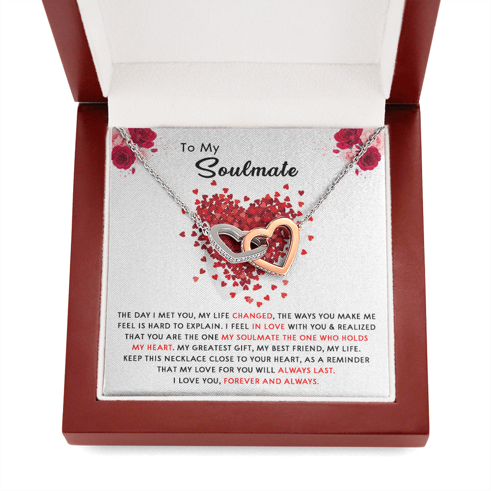 176D Necklace To My Soulmate, Necklace Gift for Women, I LOVE YOU Forever & Always