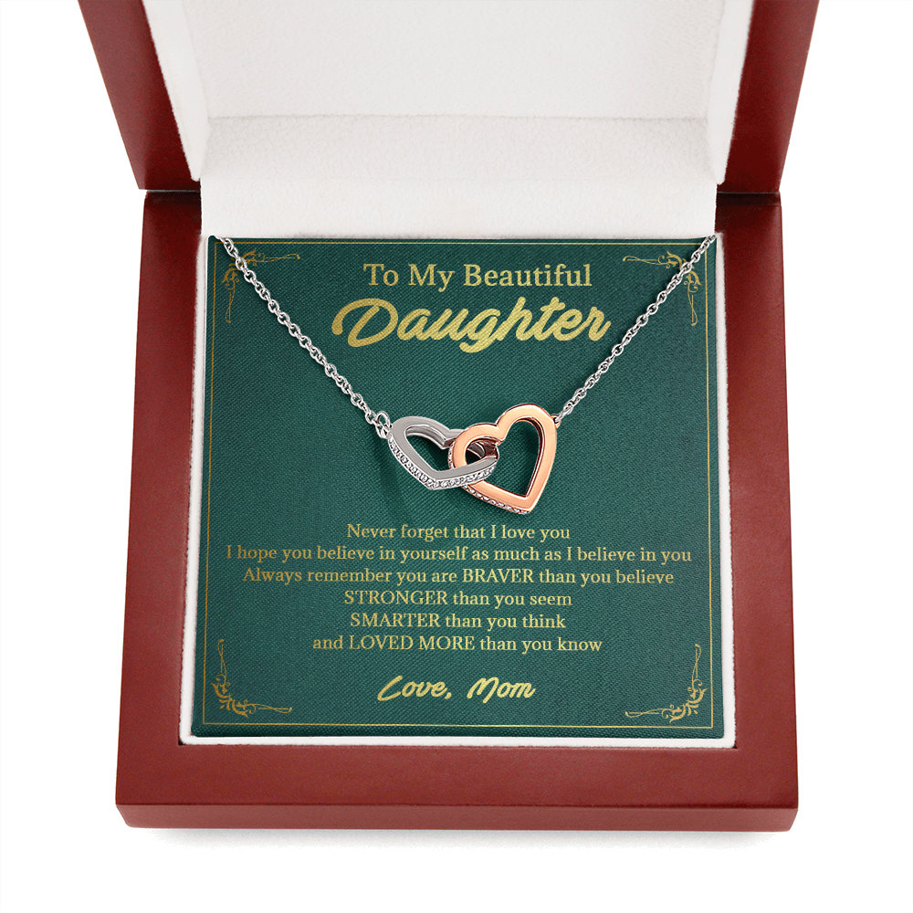 146D Necklace To My Beautiful Daughter, Perfect Gift for Daughter, I Love You More