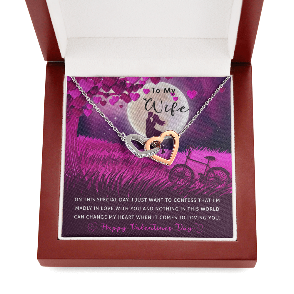 182D Necklace To my Wife, Valentine Gift for your Beautiful Wife, Valentine Necklace