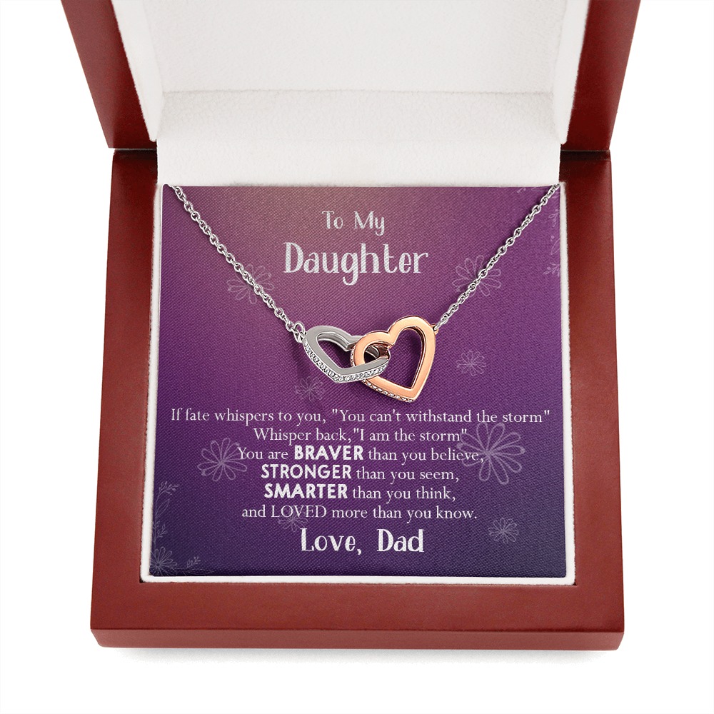 155D Necklace To My Daughter, Gift for Her, Women Necklace, Birthday Gift from Dad