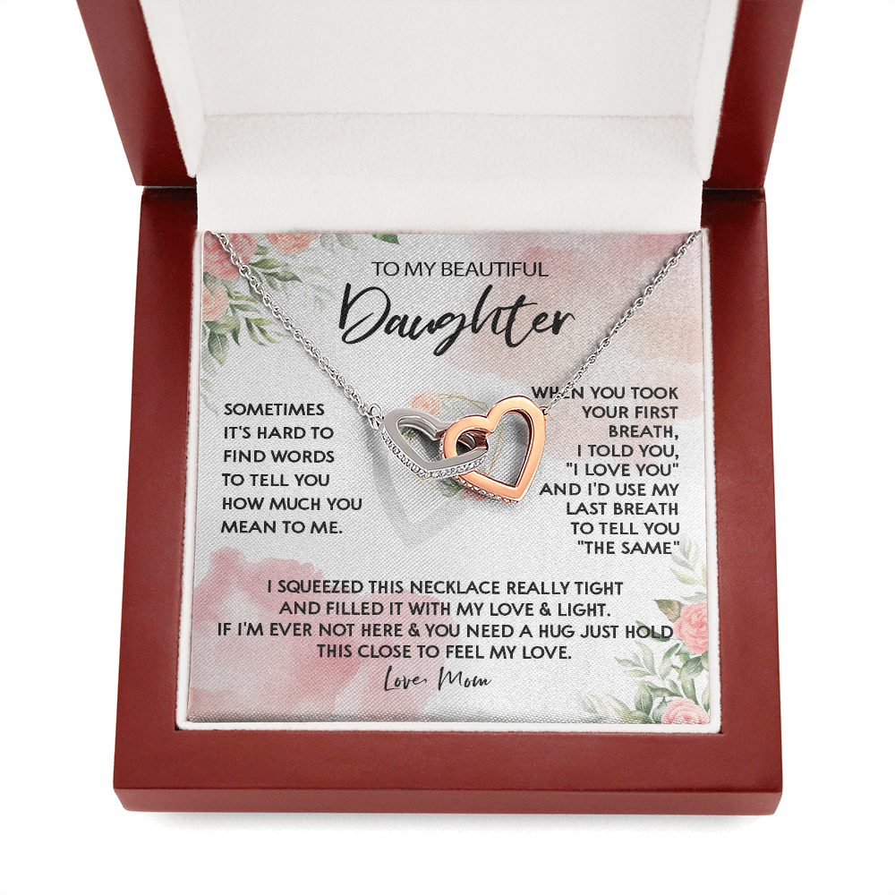 131D Necklace To My Beautiful Daughter, Gift for Daughter from Mom, Birthday Gift