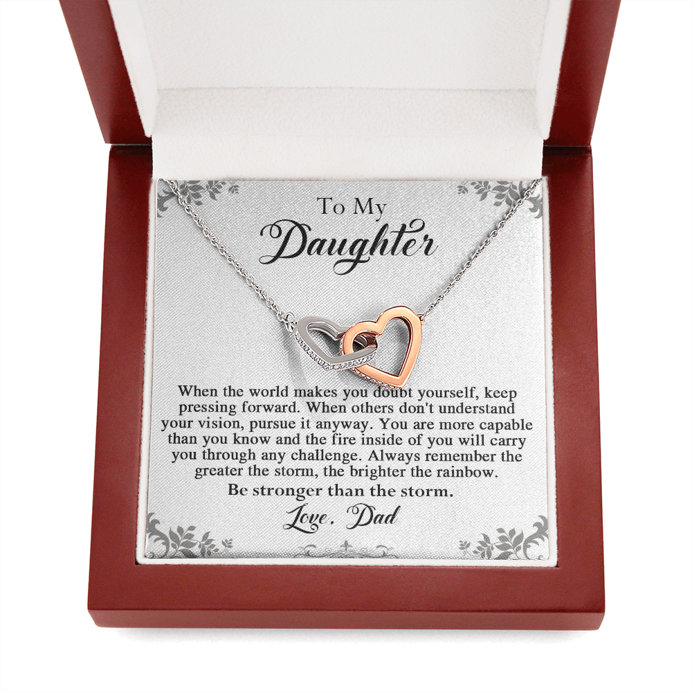 141D To My Daughter Necklace, Perfect Gift for Daughter From Dad, I Love You Daughter