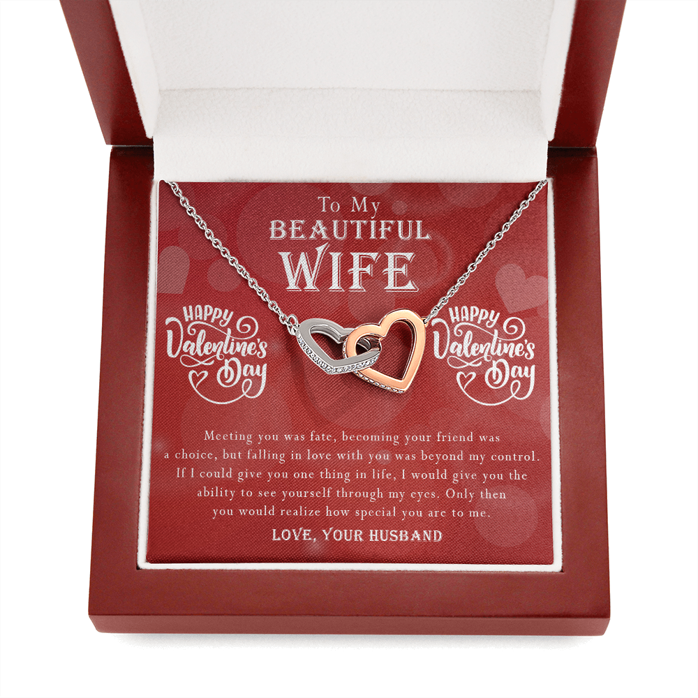 190D To my Beautiful Wife, Necklace Gift for Wife, Women, Girl, Happy Valentine's Day
