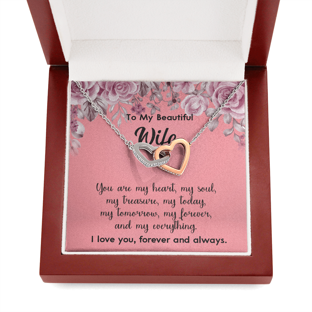 160D To My Beautiful Wife Necklace, Gift for Her, Valentine's Day Necklace Gift