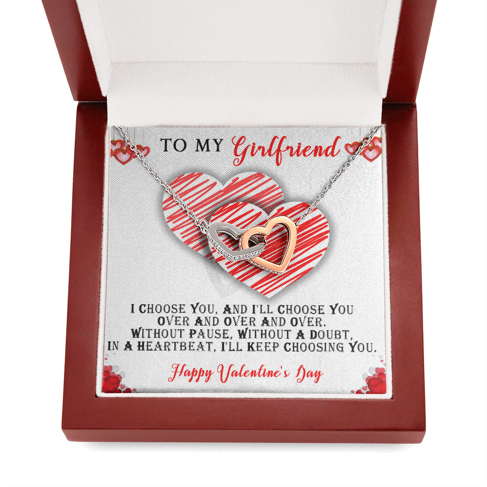 219D To my Girlfriend Knot Necklace, Cute Love Gift, Valentine Gift from Boyfriend