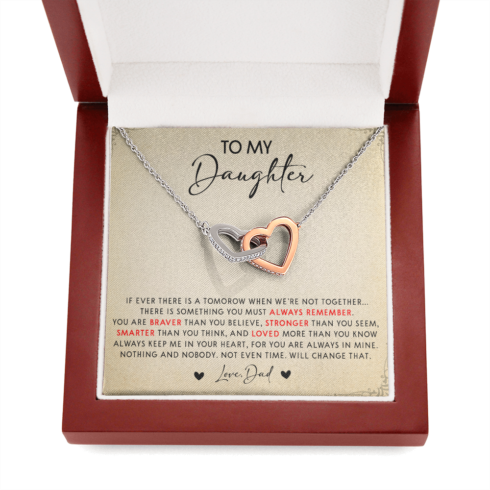N349D To My Daughter Necklace, Daughter Father Necklace, Gift For Daughter From Dad