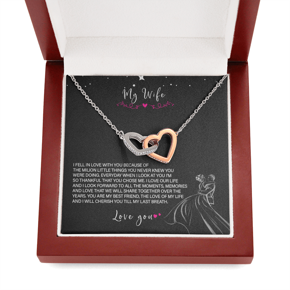 62D Love Necklace To My Wife, Gift for Her, Beautiful Wife Necklace From Husband