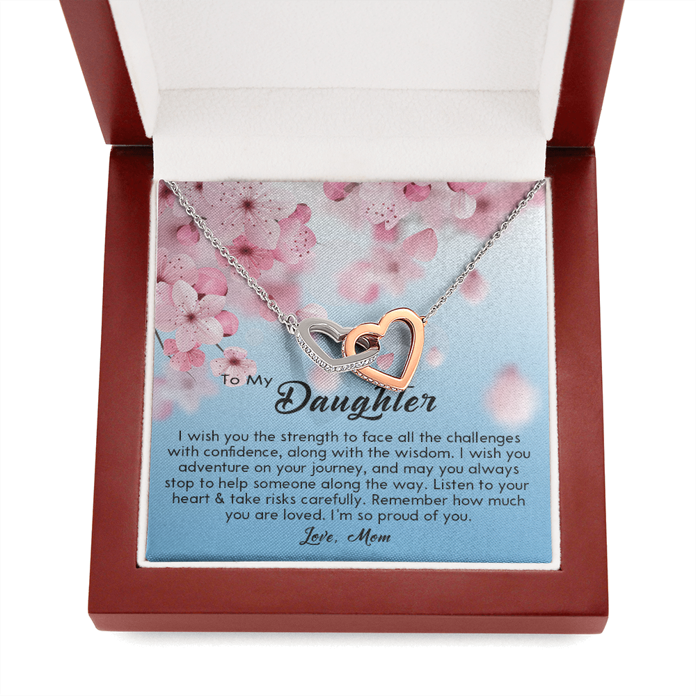 132D Necklace To My Daughter, Gift for Daughter from Mom, Daughter Birthday Gift