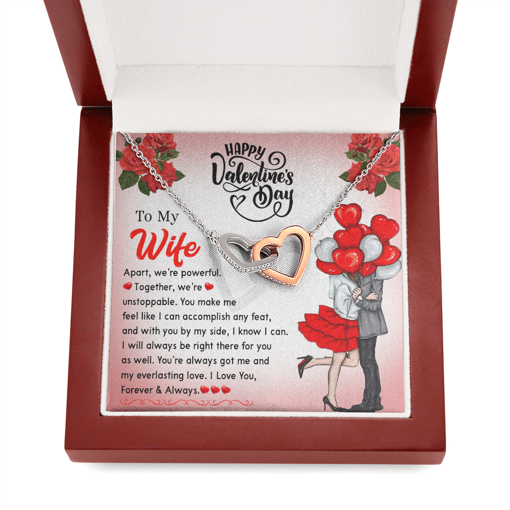 195D Happy Valentine's Day Gift, Necklace To my Wife, I Love You Forever & Always