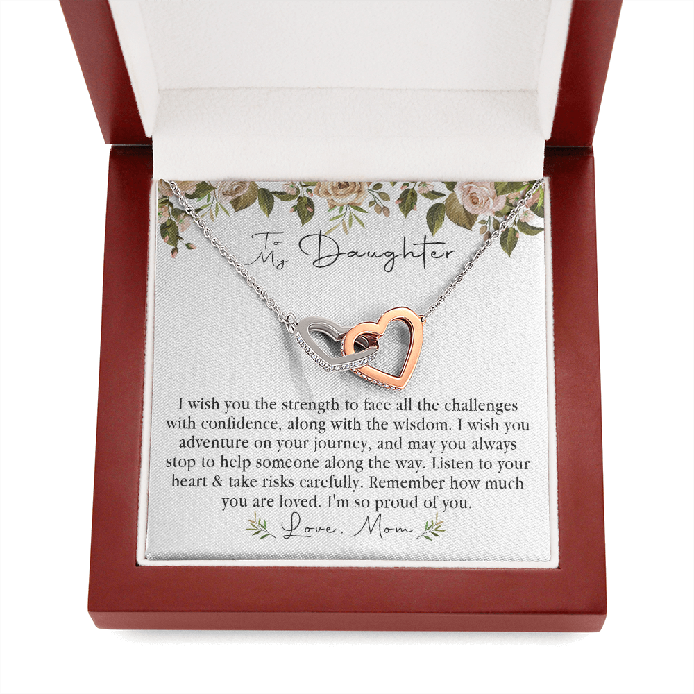 152D Necklace To My Daughter, Daughter Necklace Birthday Gift from Mom, Proud of You