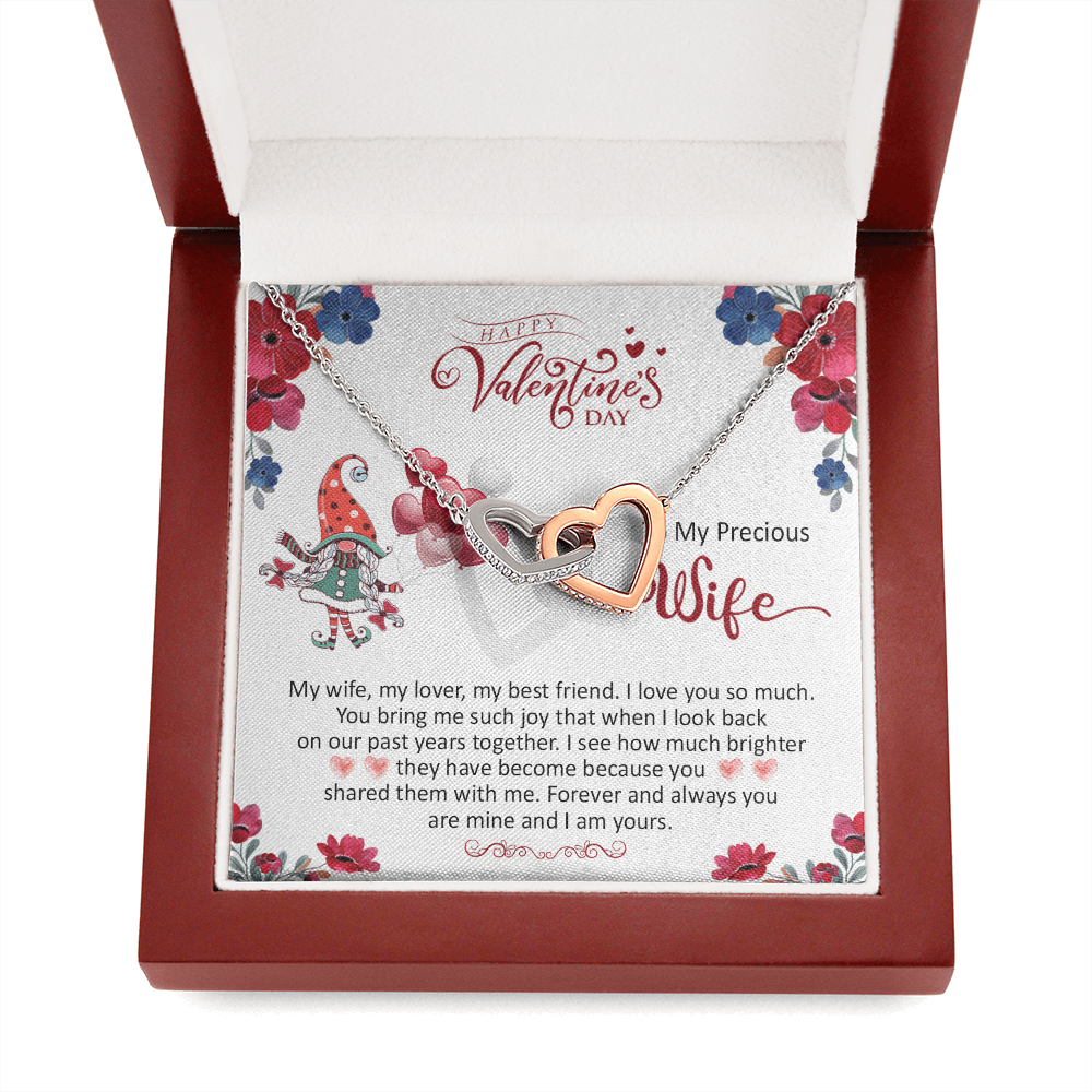 200D To my Precious Wife, Wife Necklace Valentine Gift, my Wife Necklace, I Love You