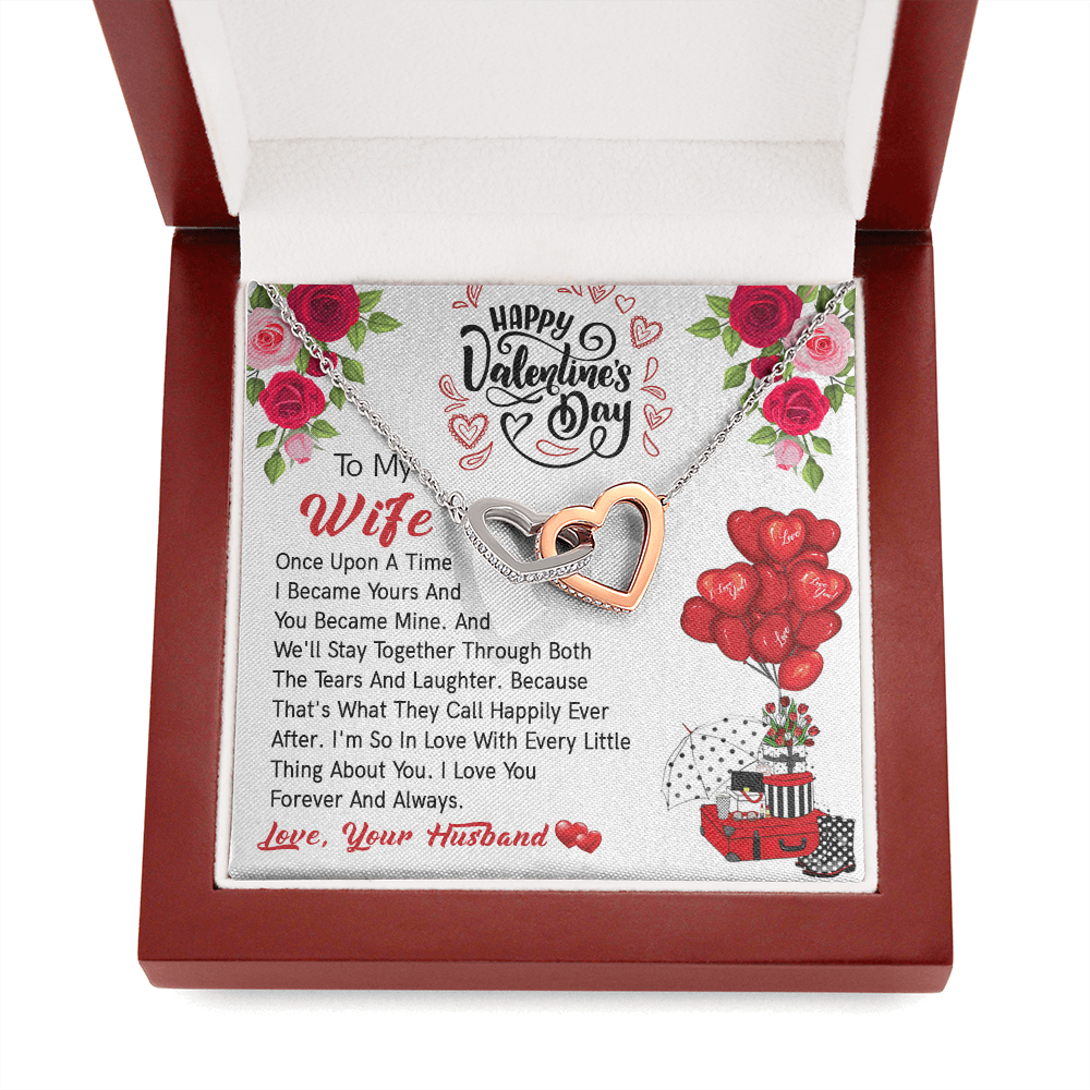 206D Valentine's Day Necklace Gift for Wife, I LOVE YOU Forever & Always Couple Gift