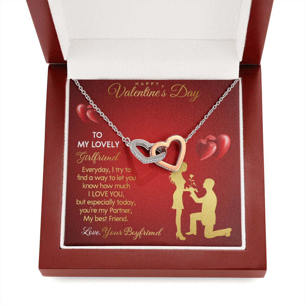 203D Necklace To my Lovely Girlfriend, You Are My Life, Happy Valentine's Day Gift