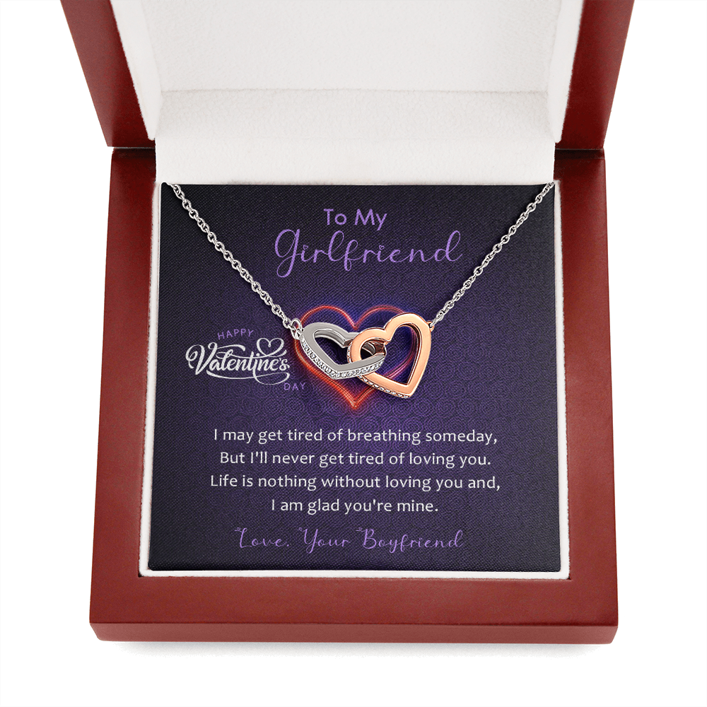 185D To my Girlfriend, Women Necklace Gift from Boyfriend, Valentine's Day Gift