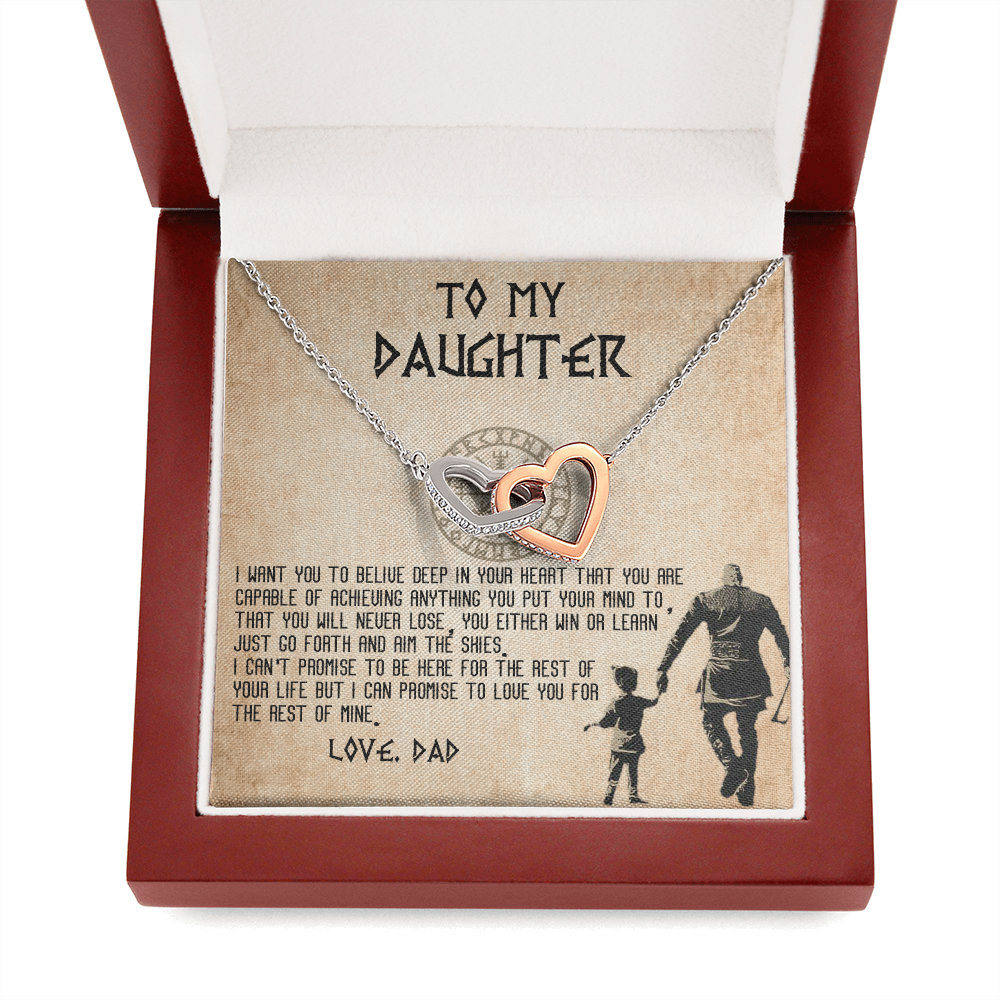 13D To my Daughter Necklace, Viking Dad Gift for Daughter, Daughter Birthday Gifts