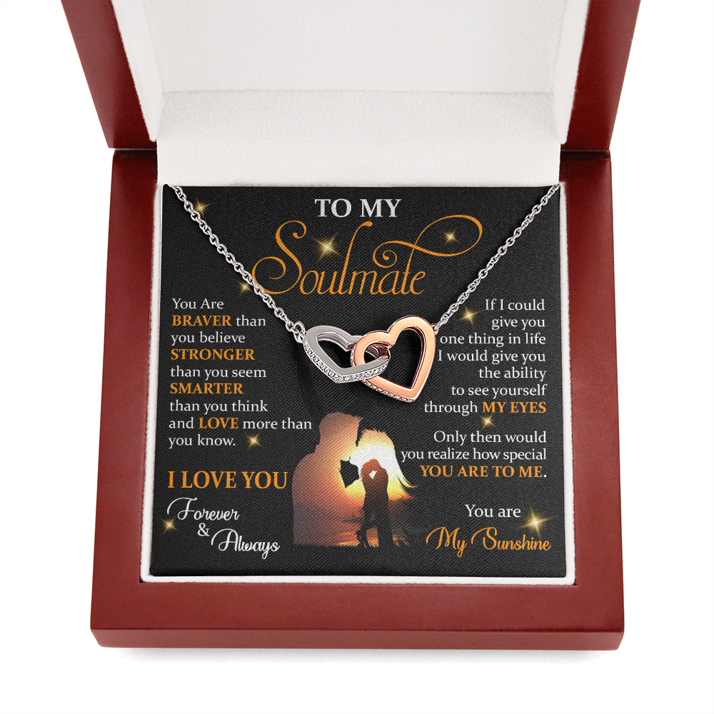 Q1D To My Soulmate Necklace, Gift For Wife Girlfriend From Husband, Love My Sunshine