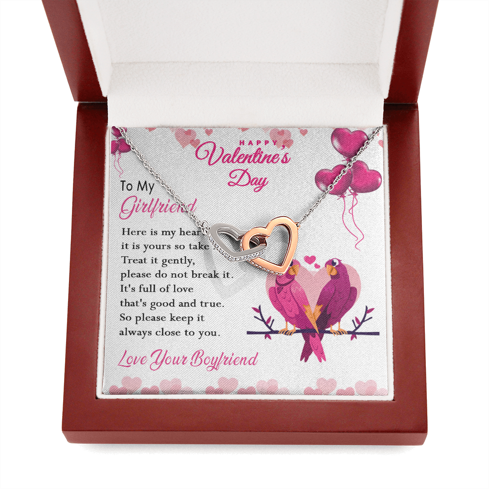 216D Happy Valentine's Day Gift, Necklace To my Girlfriend, Necklace Love Couple Bird