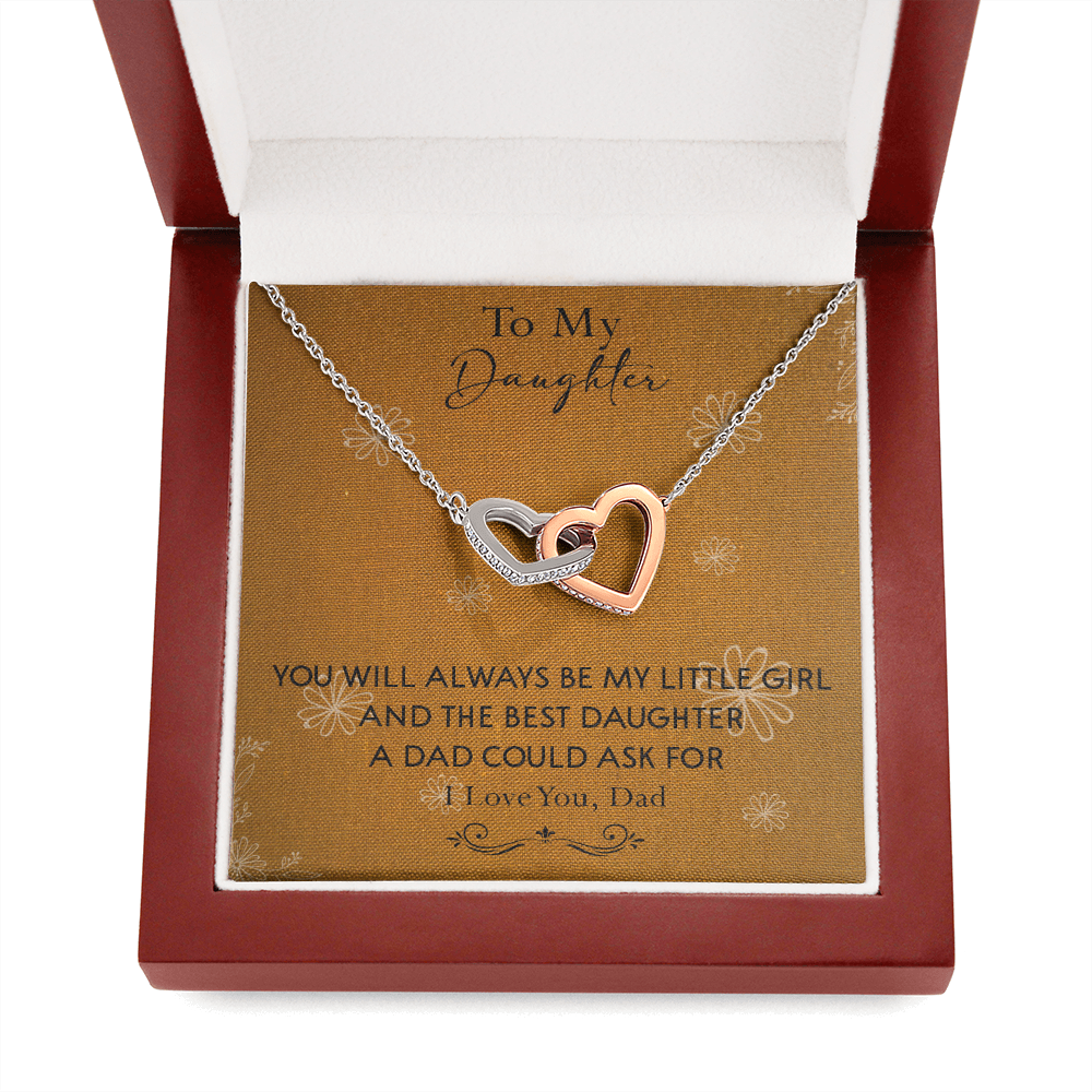 140D To My Daughter Necklace, Perfect Gift for Daughter From Dad, I Love You Always