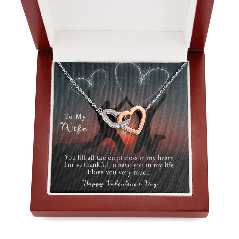 184D Women Necklace To my Wife, Valentine Gift from Husband, Happy Valentine's Day