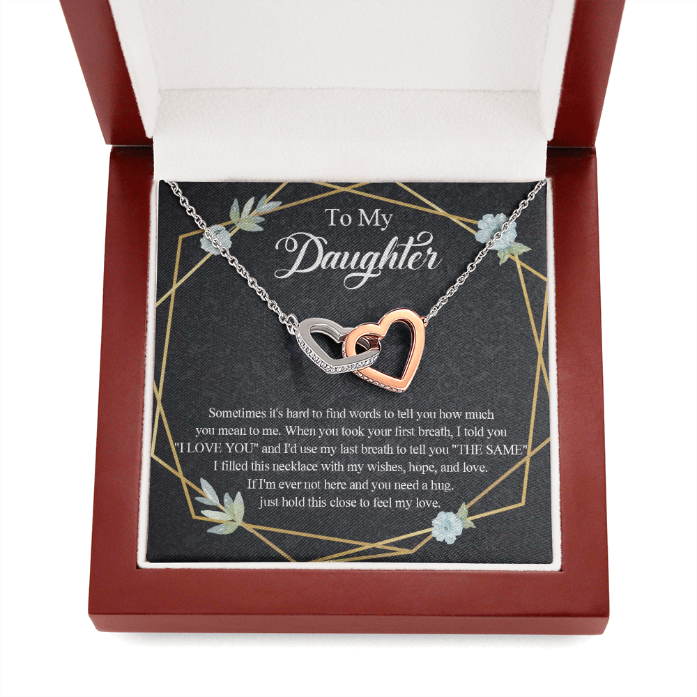 1D Heart Necklace To My Daughter Birthday Gift from Dad, Mom for Beautiful Daughter
