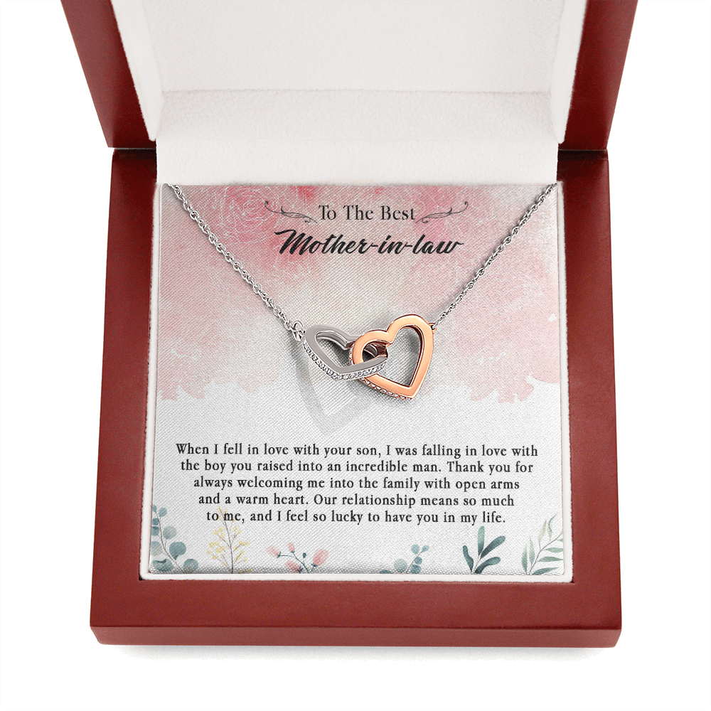 145D Necklace To The Best Mother In Law, Perfect Gift for Mom, Love You Mom Necklace