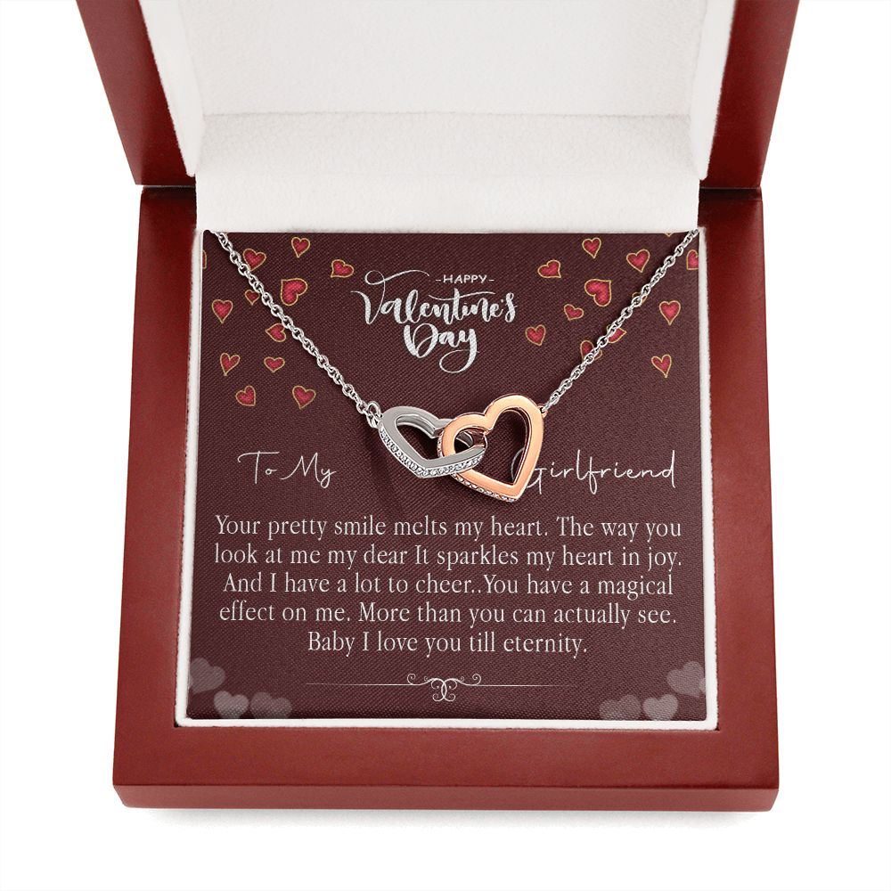 213D Love Necklace To my Girlfriend, Girlfriend Valentine Gift from Boyfriend