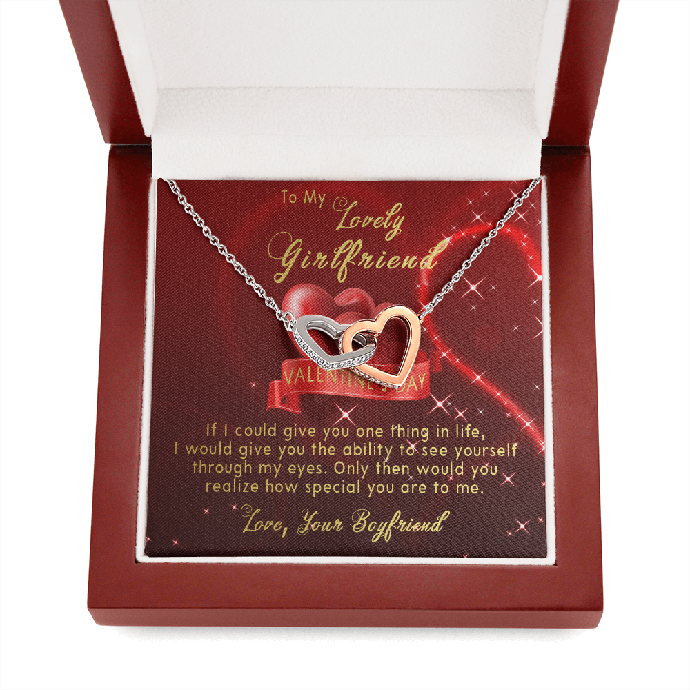 191D Necklace To my lovely Girlfriend, Women Girl Necklace, Valentine's Day Gift