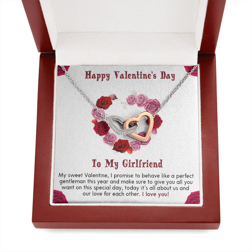 210D Necklace To my Girlfriend, I LOVE YOU Necklace, Happy Valentine's Day Gift