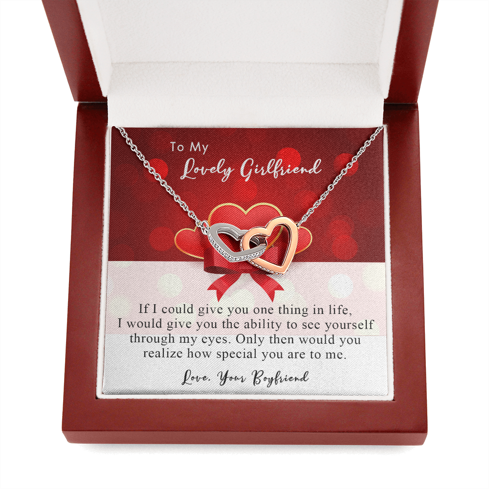 254D Necklace To My Lovely Girlfriend, Gift for Her From Boyfriend, Couple Love Gift