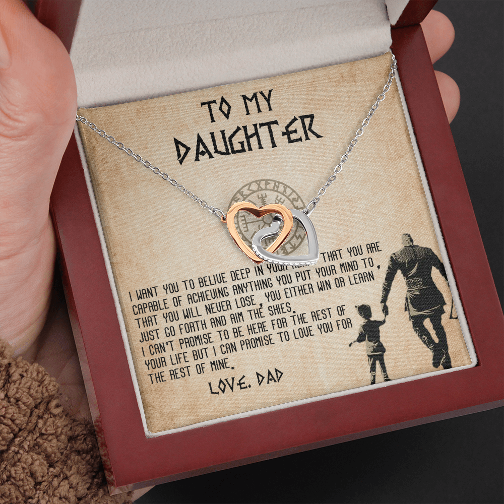13D To my Daughter Necklace, Viking Dad Gift for Daughter, Daughter Birthday Gifts