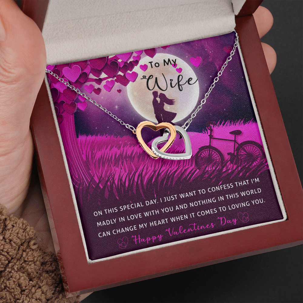 182D Necklace To my Wife, Valentine Gift for your Beautiful Wife, Valentine Necklace
