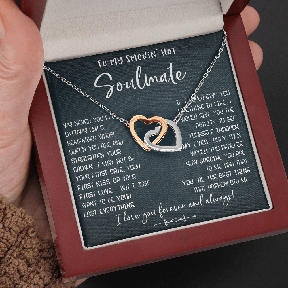 N372D To My Soulmate Necklace, Valentines Gift For Her Birthday Gift For Soulmate Wife
