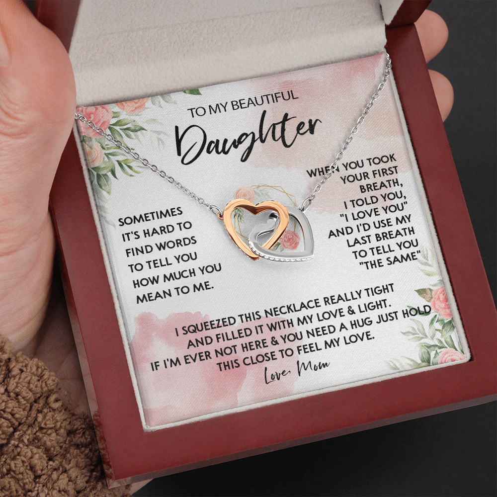 131D Necklace To My Beautiful Daughter, Gift for Daughter from Mom, Birthday Gift